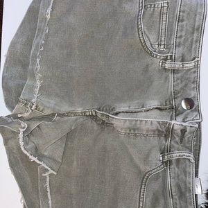 Olive green American eagle high waisted shorts